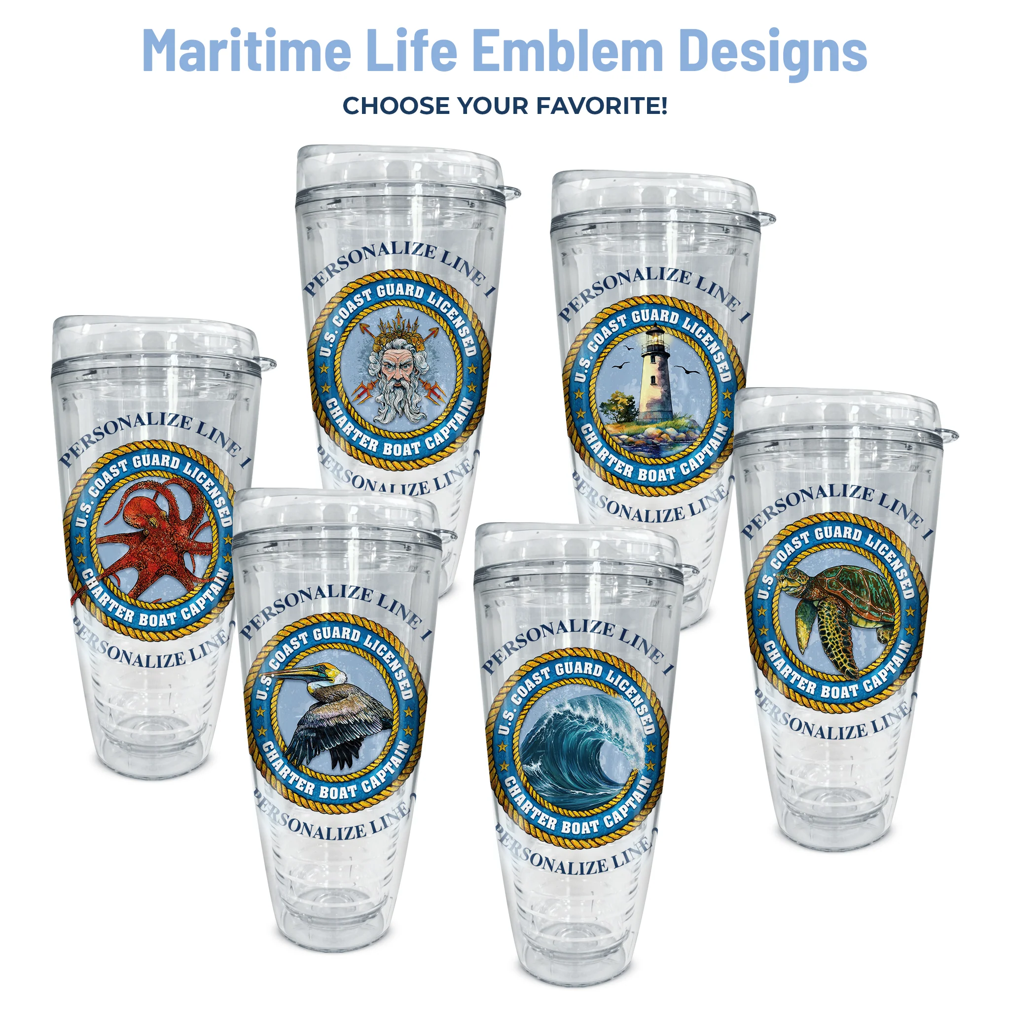 U.S. Coast Guard Licensed Charter Boat Captain Insulated Tumbler - Image 7